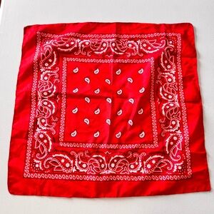 Classic Red Paisley Bandana Scarf